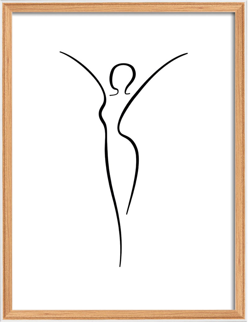 Walther silhouette - houten lijst - fotoformaat 30x40 cm - beuken