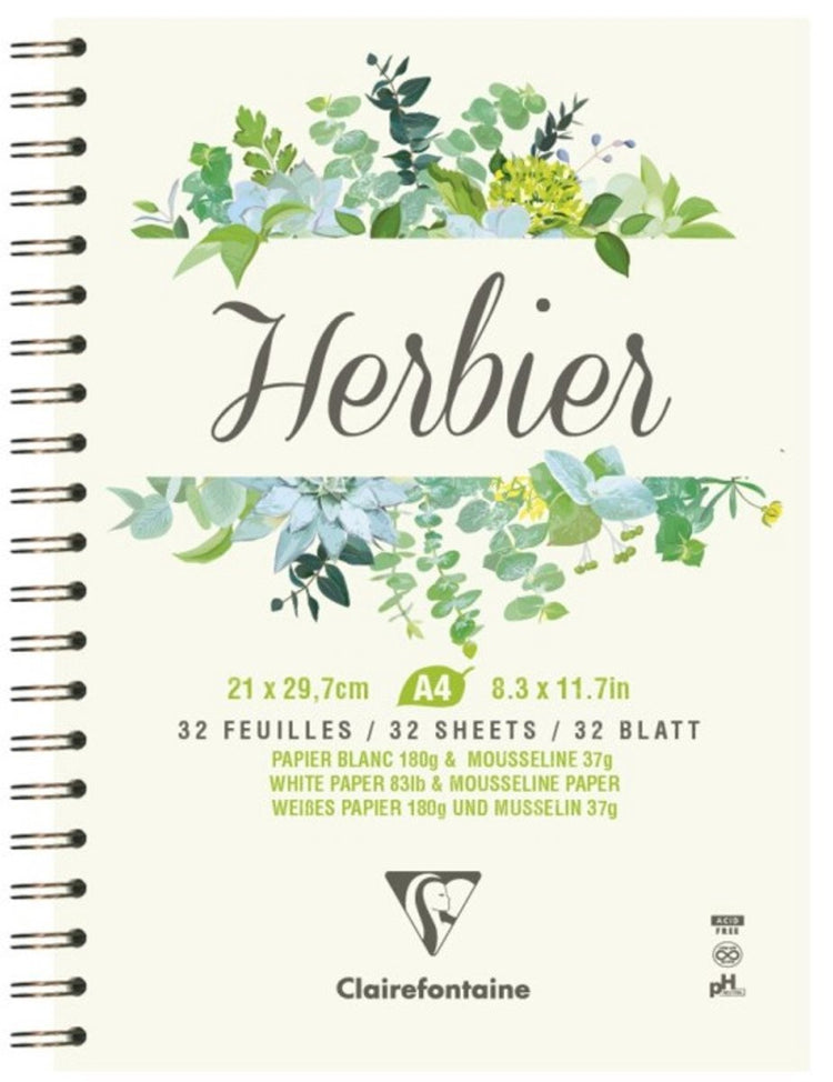 Clairefontaine herbarium ringband schrift - a4 - 180g - 32 sheets