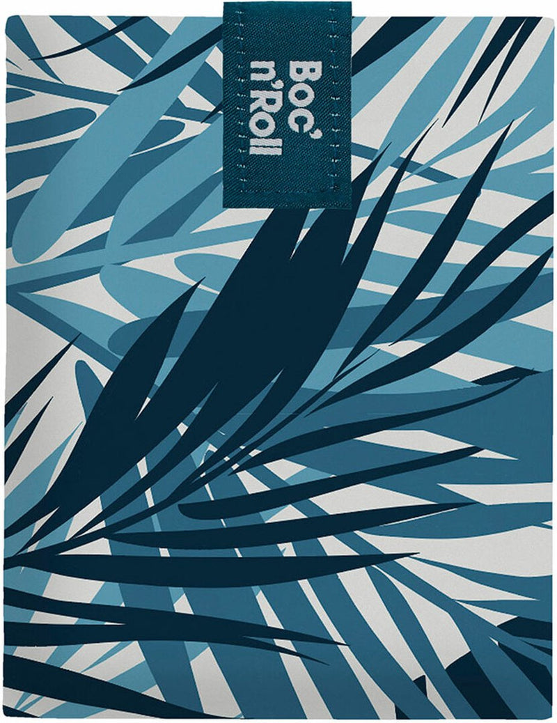 Merkloos sans marque broodtrommel roll'eat boc'n'roll essential jungle blauw (11 x 15 cm)