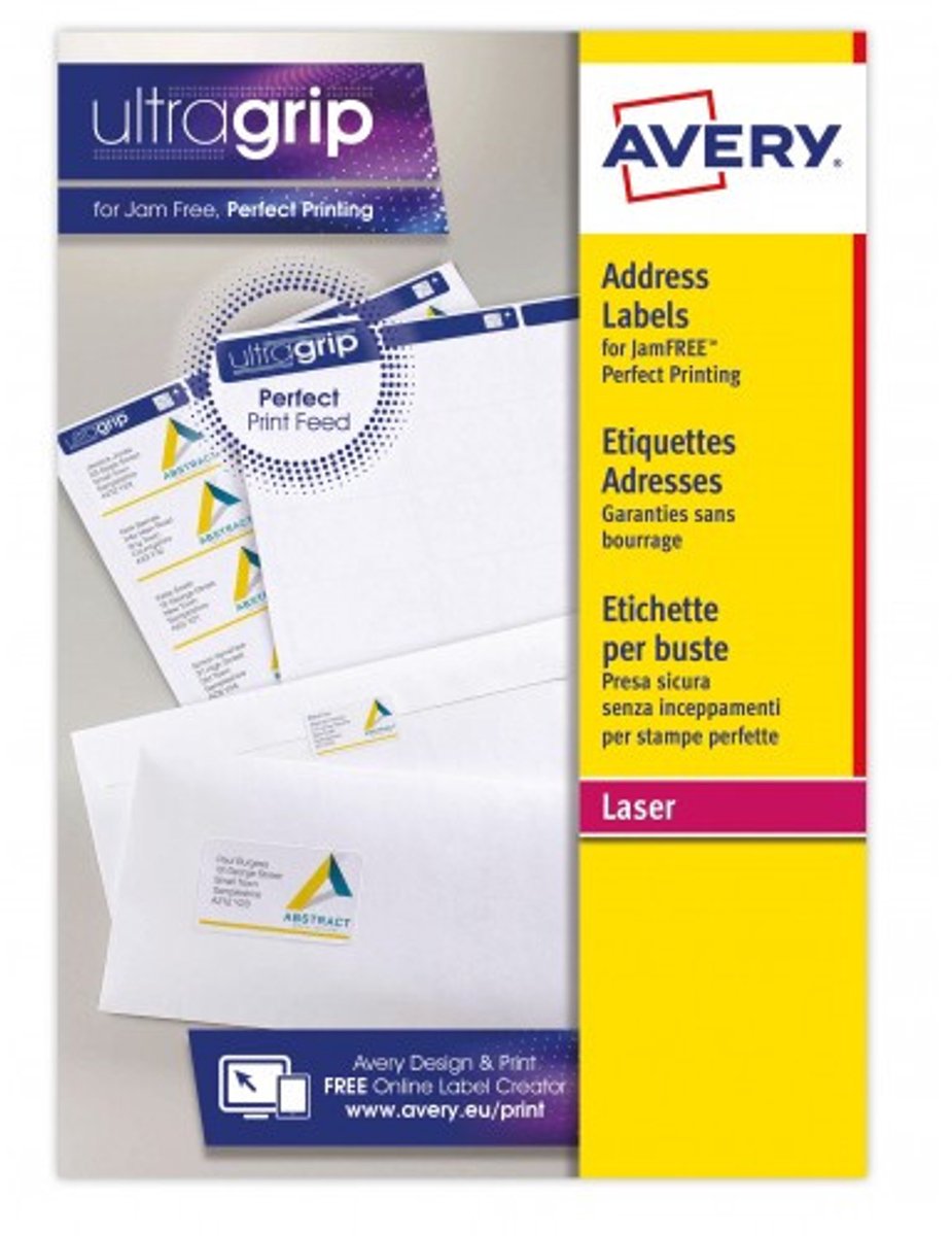 Avery l7162-15 adreslabels wit zelfklevend label
