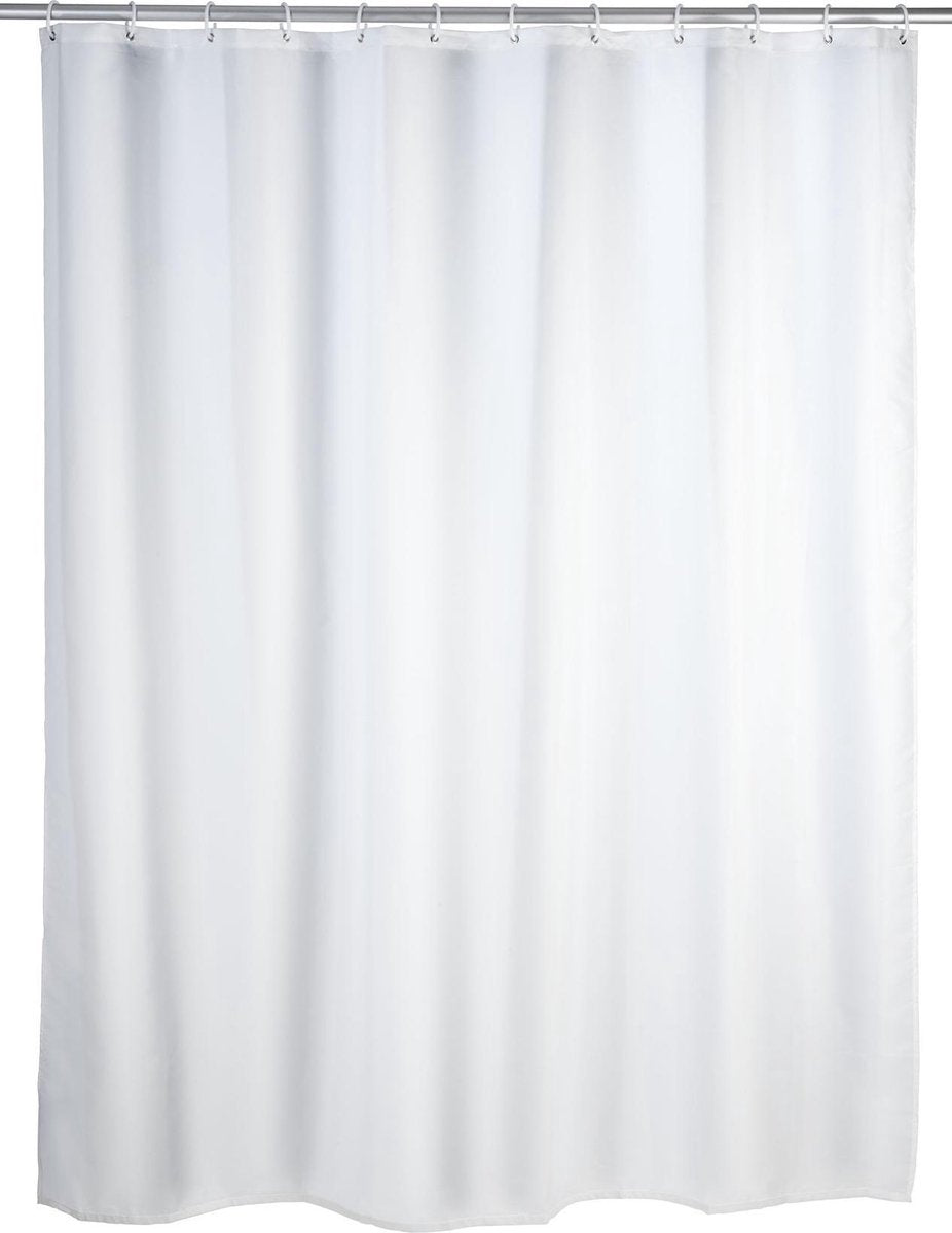Wenko anti-schimmel douchegordijn wit 180x200cm polyester - inclusief ophangringen - waterdicht - wasbaar - sneldrogend