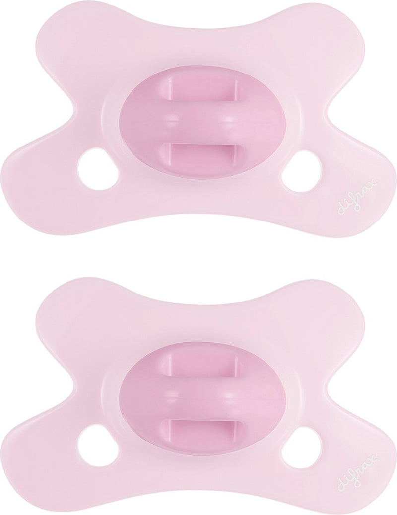 Difrax dental fopspeen - 0 tot 6 maanden - lichtroze - 2 stuks