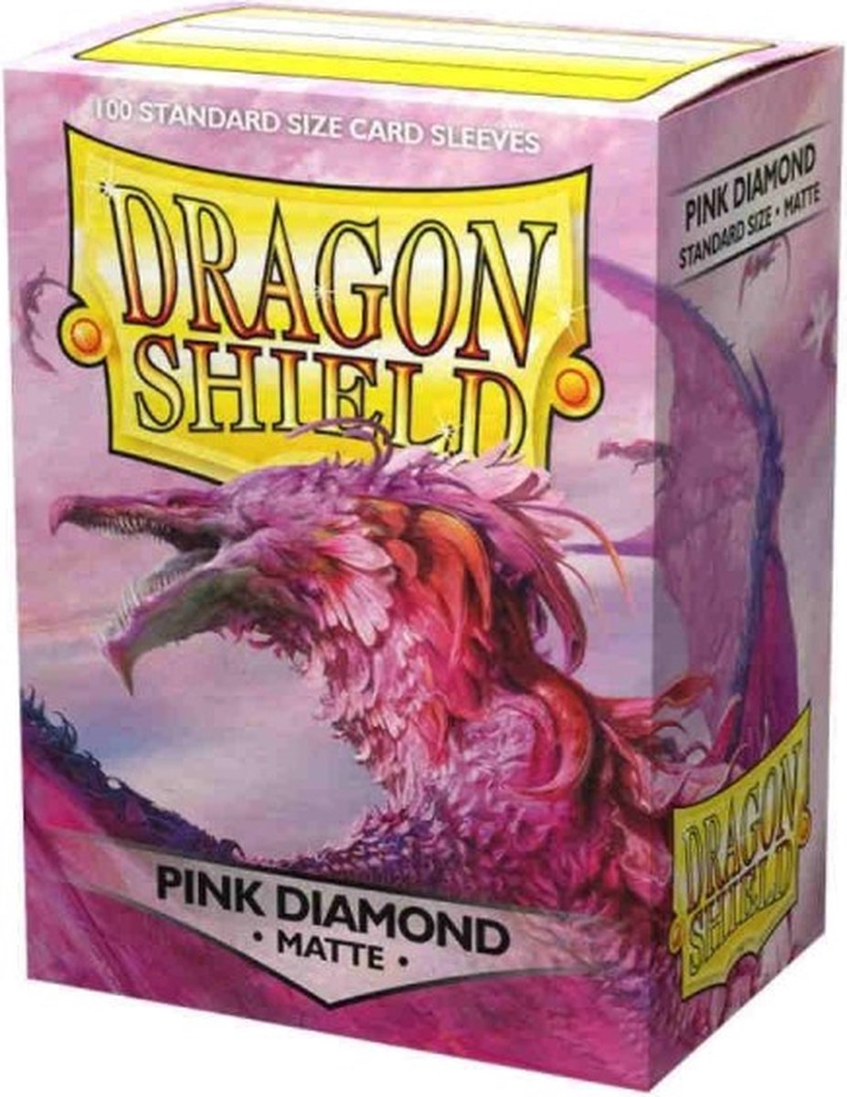 Dragonshield dragon shield - standerd size card sleeves pink diamond matte 100x