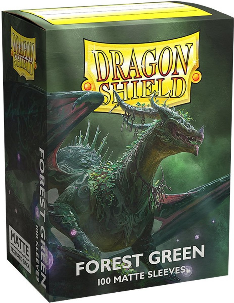 Dragonshield 100 box sleeves matte forest green