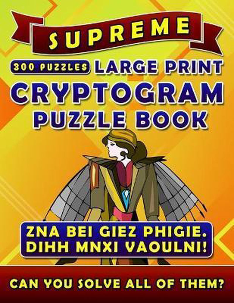 Merkloos sans marque supreme large print cryptogram puzzle books (300 puzzles)