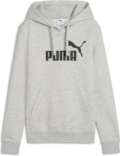 Puma ess no. 1 logo hoodie fl dames sporttrui - light gray heather