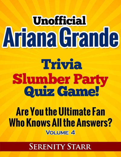 Ty unofficial ariana grande trivia slumber par quiz game volume 4