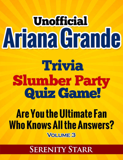 Ty unofficial ariana grande trivia slumber par quiz game volume 3