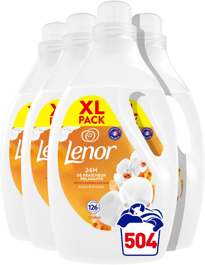 Lenor wasverzachter amber orchidee - 4 x 126 wasbeurten