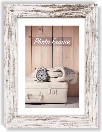 Zep - houten fotolijst wit bruin nelson 6 voor foto formaat 18x24 - v21186