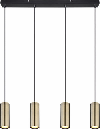 Globo - hanglamp - robby - goud - metaal - grote eettafellamp - gu10 - 57911-4hm