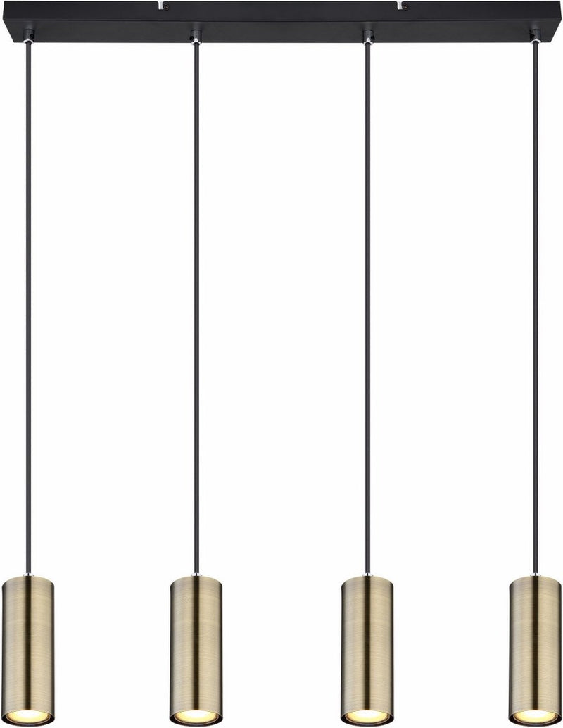 Globo - hanglamp - robby - goud - metaal - grote eettafellamp - gu10 - 57911-4hm