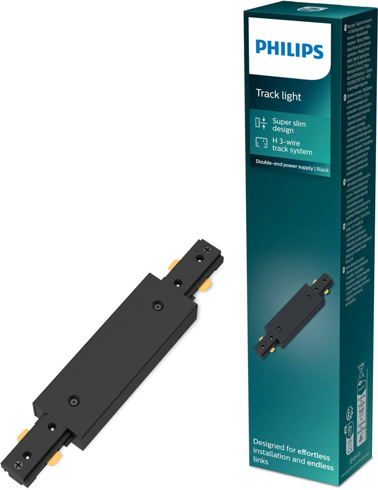 Philips led philips easylink - dubbelzijdige stroomaansluiting - zwart - railverlichting