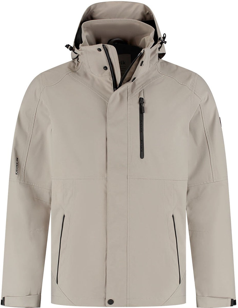 Kjelvik outdoorjas alek donker zand