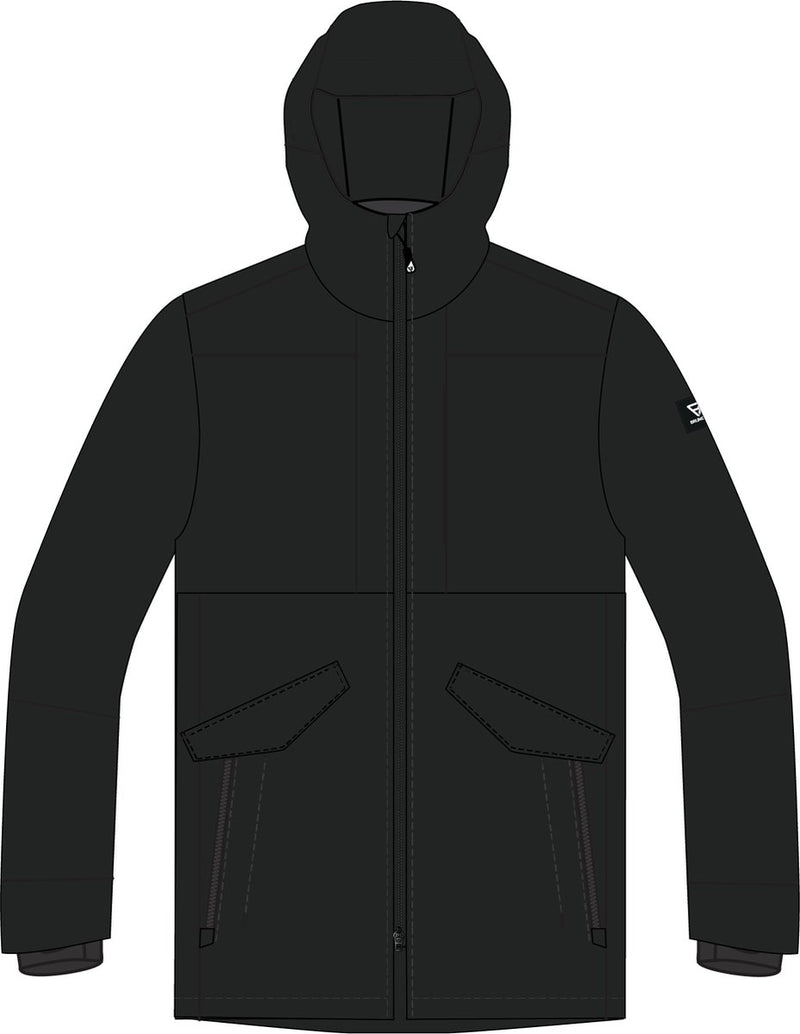 Brunotti nelson heren parka regen jas - zwart - l
