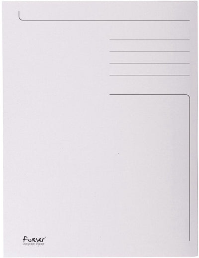 Exacompta 50x forever® bedrukte map met 3 kleppen - 280gm2 - 24x32 cm voor a4 - grijs - 448019e