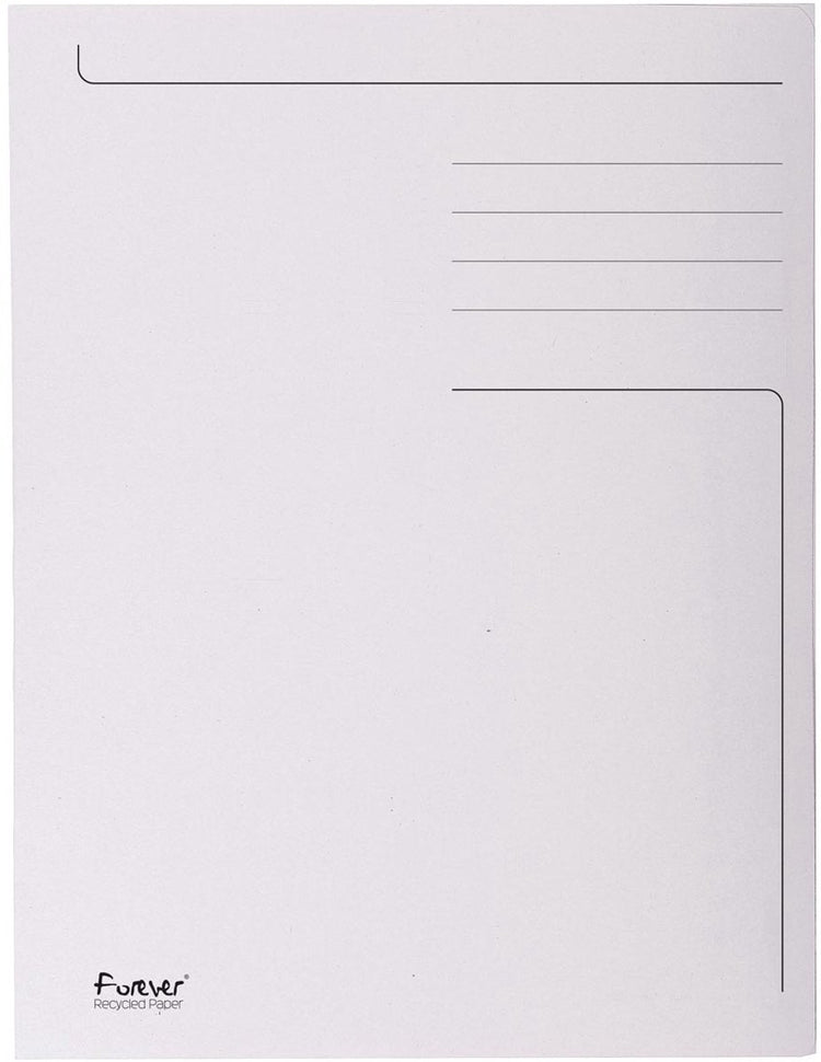 Exacompta 50x forever® bedrukte map met 3 kleppen - 280gm2 - 24x32 cm voor a4 - grijs - 448019e