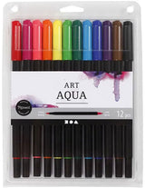 Creative company https: www.cchobby.nl aquarelmarker-lijndikte-2-4-8-mm-standaardkleuren-12-stuk-1-doos - afbeelding 1