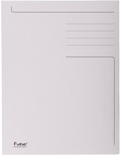 Exacompta 50x forever® bedrukte map met 3 kleppen - 280gm2 - 24,5x35 cm voor folio - grijs - 449019e