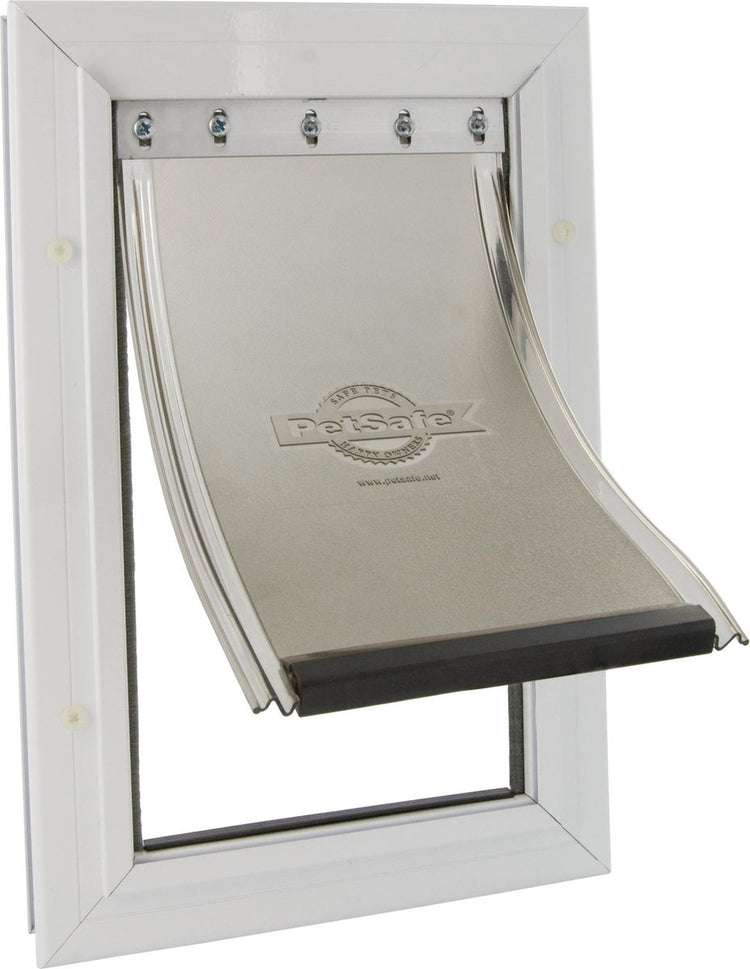 Staywell 640 hondenluik - tot 45 kg - aluminium - wit