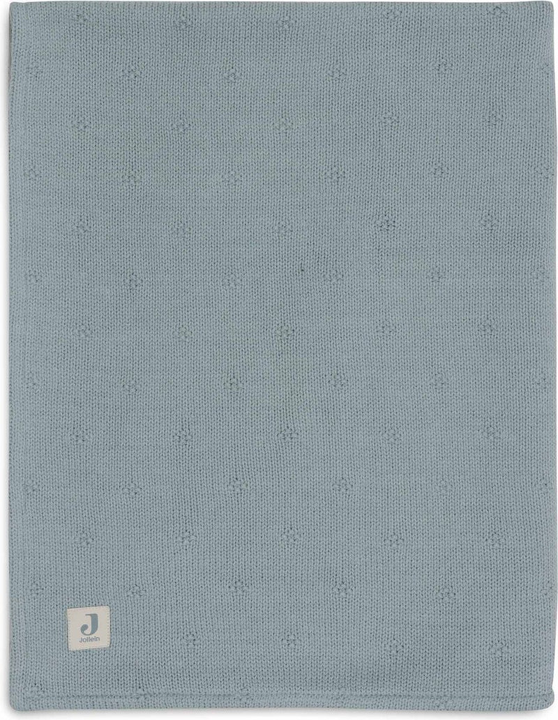 Jollein deken ledikant 100x150cm cosy knit sea green velvet