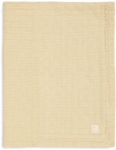 Jollein baby deken wieg - 75x100cm - hydrofiel - jacquard - vanilla
