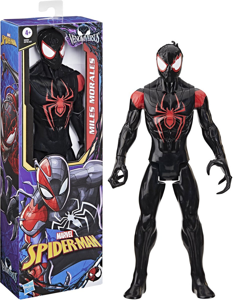 Marvel spider-man venomversus titan hero series miles morales, actiefiguur van 30 cm, 4+