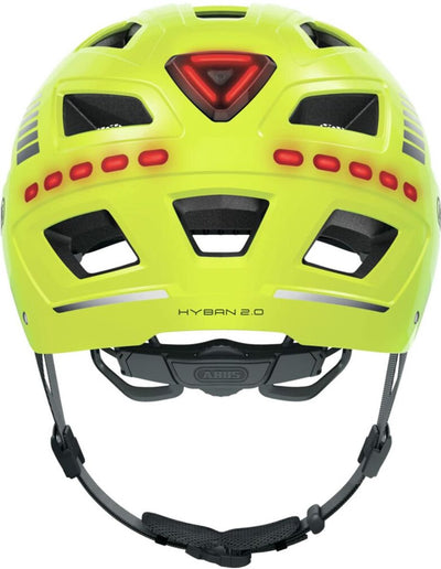 Abus helm Hyban 2.0 LED signal Geel XL 58-63cm