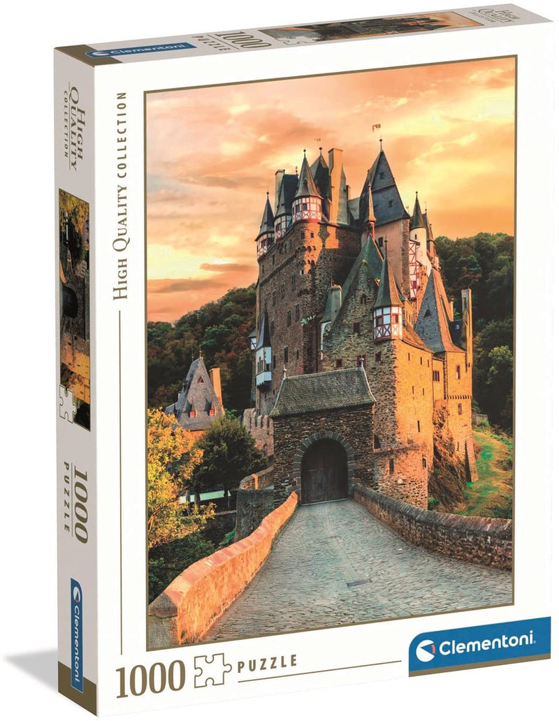 Clementoni legpuzzel golden hour at eltz castle - puzzel 1000 stukjes kasteel - high quality collection - puzzels en legpuzzels voor volwassenen
