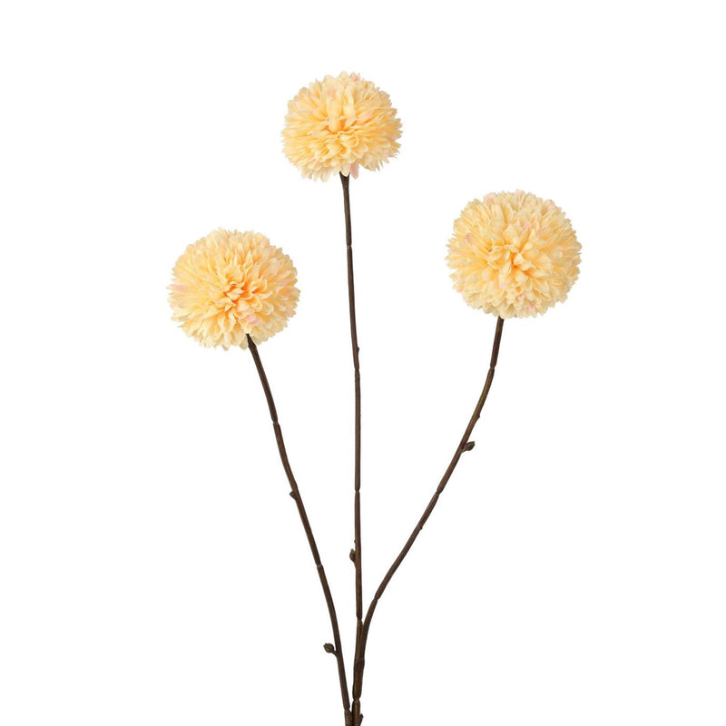 Roberts collection kunstbloem pompom 78 cm zacht geel