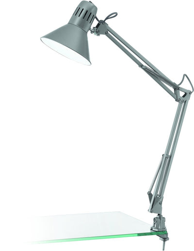 Eglo firmo tafellamp - klemlamp - e27 - 73 cm - zilver