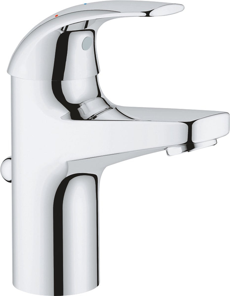 Grohe quickfix start curve wastafelkraan - ecojoy - met waste - chroom - waterbesparend