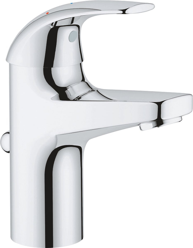 Grohe quickfix start curve wastafelkraan - ecojoy - met waste - chroom - waterbesparend