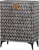 Woood menne opbergkast - bone inlay - zwart wit - 108x81x43
