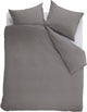 Ambiante cotton uni dekbedovertrek - effen - lits-jumeaux - 240x200 220 cm - grijs