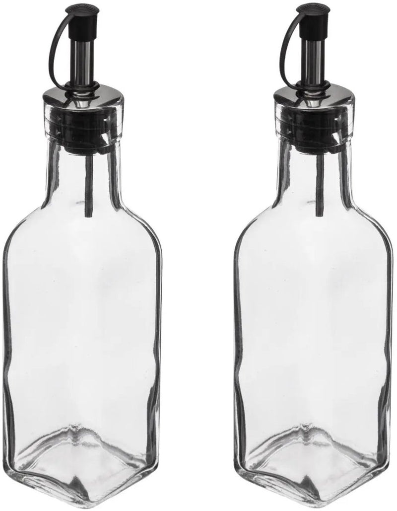 5five olie en azijnstel glas - olijfolie flesje - glazen azijnfles oliefles - oil and vinegar - 160ml