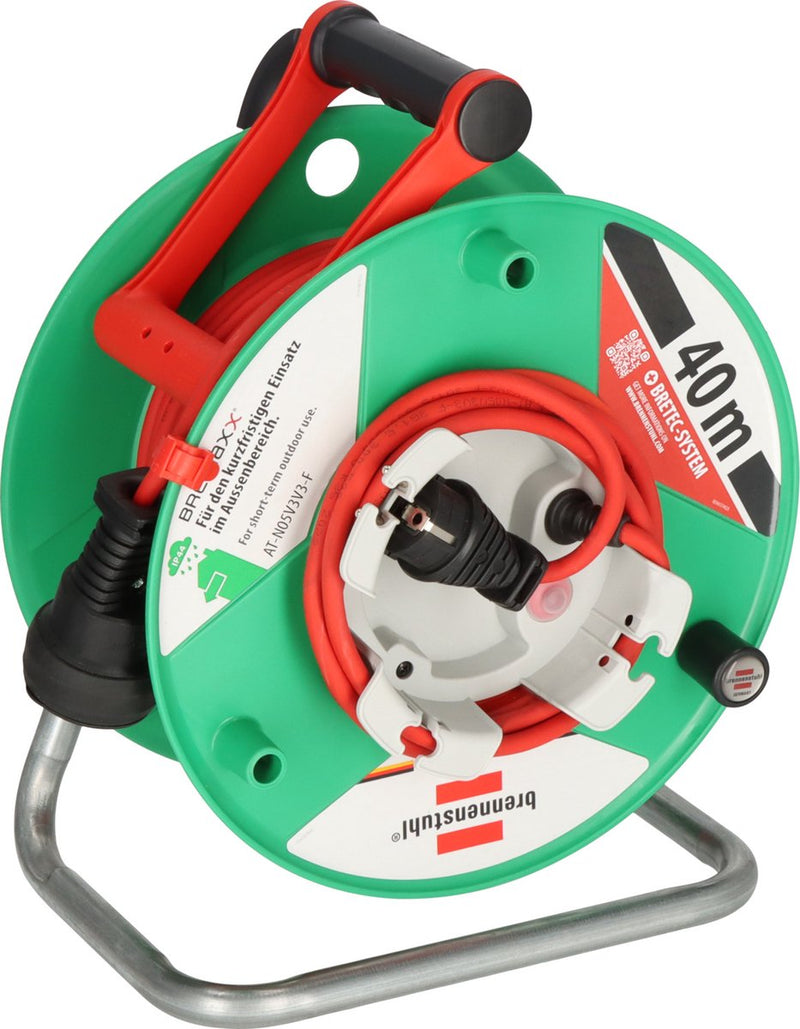 Brennenstuhl garant g bretec ip44 kabelhaspel (buiten kabelhaspel voor de tuin met 38+2m kabel in rood, speciale kunststof, korte termijn buitengebruik, made in germany)