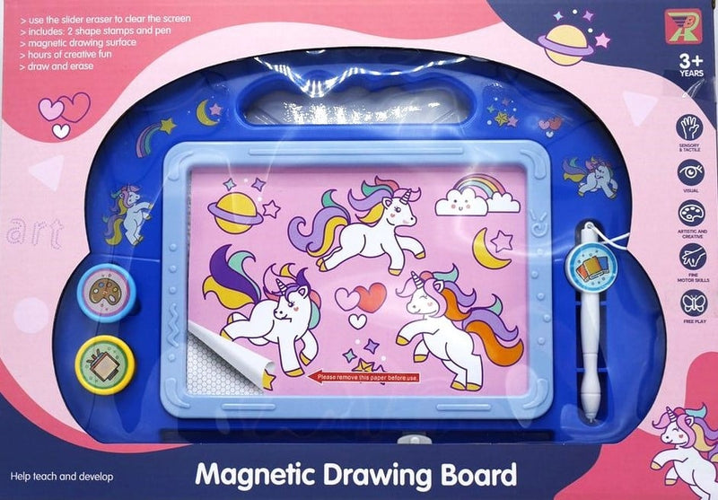 Magisch magnetisch tekenbord eenhoorn met 2 magneet stempels en magneet pen