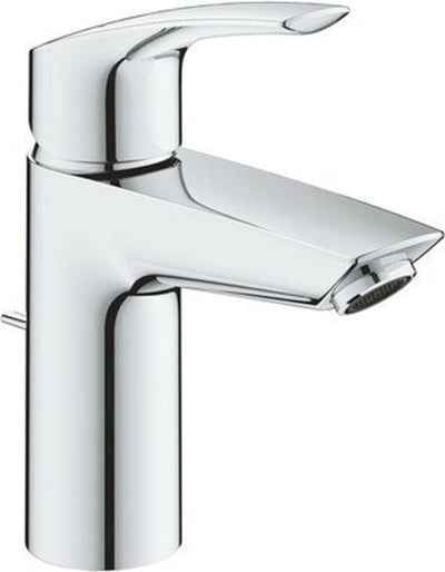 Grohe eurosmart wastafelmengkraan - s-size - metalen hendel - silkmove starlight ecojoy - met automatische lediging - fastfixation - chroom
