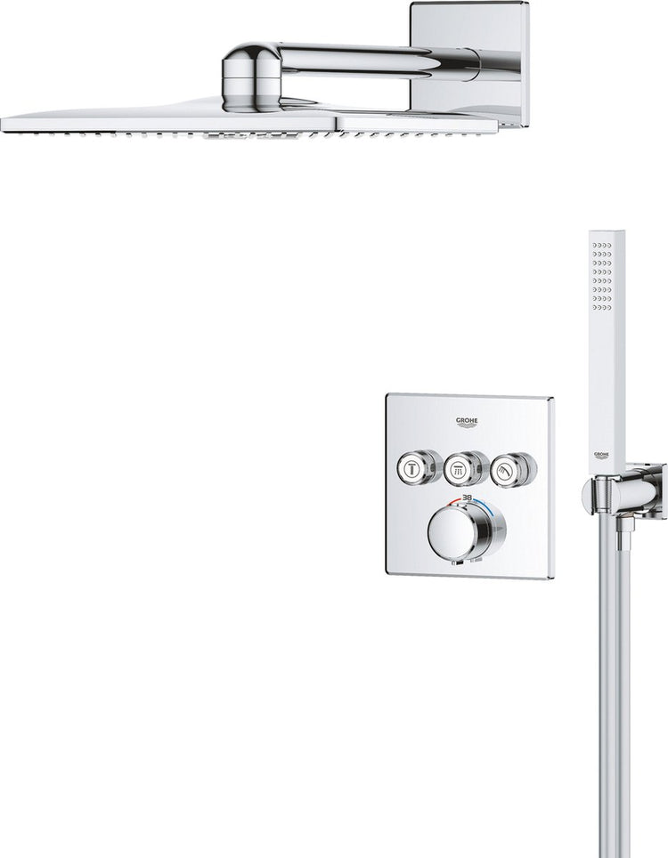 Grohe precision smartcontrol inbouw douchesysteem - vierkant - chroom