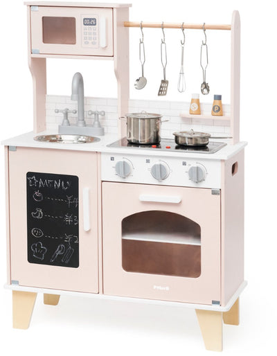 Polarb little chef speelkeuken roze – met oven, fornuis, magnetron licht en geluid