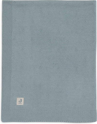 Jollein - deken wieg 75x100cm - wiegdeken, wiegdekentje, dekentje baby - cosy knit sea green