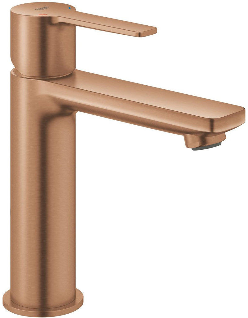 Grohe lineare new s-size wastafelmengkraan – push-open – ecojoy – fastfixation plus – geborsteld warm sunset