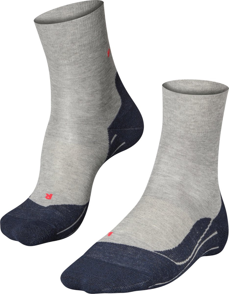 Falke ru4 anti-blaar katoen functioneel materiaal hardloopsokken heren grijs - maat 39-41