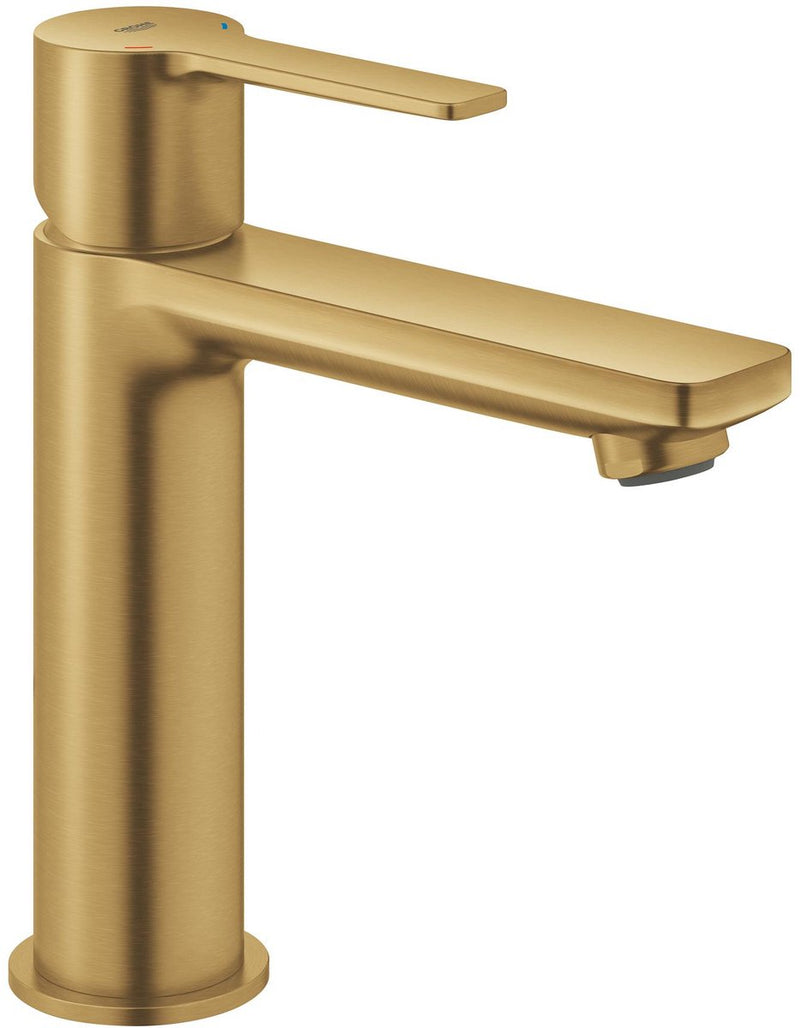 Grohe lineare new s-size wastafelmengkraan – push-open – ecojoy – fastfixation plus – geborsteld cool sunrise