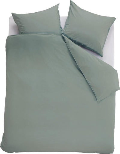 Ambiante cotton uni dekbedovertrek - effen - tweepersoons - 200x200 220 cm - groen