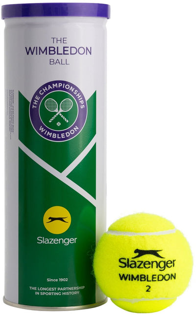 Slazenger s tb wimbledon 3tin unisex tennisballen - geel