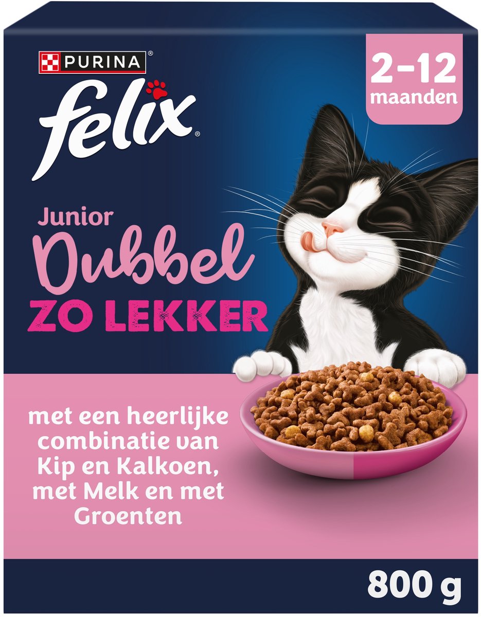 Felix dubbel zo lekker junior - kip kalkoen - 5 x 800g