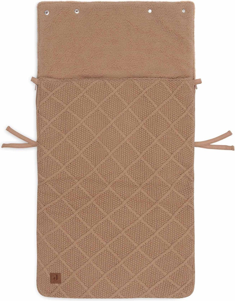 Jollein - baby voetenzak groep 0+ 3 5 punts - check knit biscuit