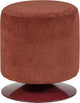 Woood islen poef met draaivoet - bouclé - bordeauxrood - 47x39x39
